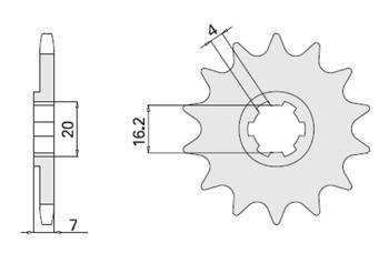 Zębatka przednia 413 12 suzuki ts 50x`84-96, rmx 50`97-99 (jtf413.12) (413-12)